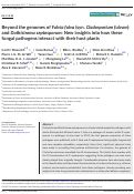 Cover page: Beyond the genomes of Fulvia fulva (syn. Cladosporium fulvum) and Dothistroma septosporum: New insights into how these fungal pathogens interact with their host plants