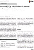 Cover page: Self-reported race and ethnicity of US biobank participants compared to the US Census