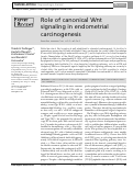 Cover page: Role of canonical Wnt signaling in endometrial carcinogenesis