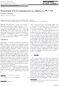 Cover page: Measurement of ψ (2<i>S</i>) polarisation in <i>pp</i> collisions at √<i>s</i>=7 TeV