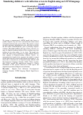 Cover page: Simulating children’s verb inflection errors in English using an LSTM language model