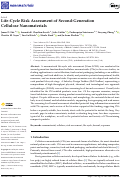 Cover page: Life-Cycle Risk Assessment of Second-Generation Cellulose Nanomaterials.