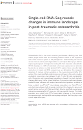 Cover page: Single-cell RNA-Seq reveals changes in immune landscape in post-traumatic osteoarthritis