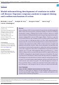 Cover page: Model‐informed drug development of voxelotor in sickle cell disease: Exposure‐response analysis to support dosing and confirm mechanism of action