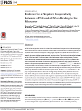 Cover page: Evidence for a Negative Cooperativity between eIF5A and eEF2 on Binding to the Ribosome