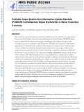 Cover page: Pediatric Organ Dysfunction Information Update Mandate (PODIUM) Contemporary Organ Dysfunction Criteria: Executive Summary.