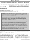 Cover page: Emergency Medicine in Guyana: Lessons from Developing the Country’s First Degree-conferring Residency Program