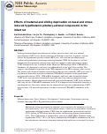 Cover page: Effects of maternal and sibling deprivation on basal and stress induced hypothalamic-pituitary-adrenal components in the infant rat