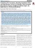 Cover page: Combining Site Occupancy, Breeding Population Sizes and Reproductive Success to Calculate Time-Averaged Reproductive Output of Different Habitat Types: An Application to Tricolored Blackbirds