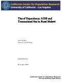 Cover page: Ties of Dependence: AIDS and Transactional Sex in Rural Malawi