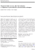 Cover page: Chaparral shrub recovery after fuel reduction: a comparison of prescribed fire and mastication techniques