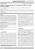 Cover page: cddApp: a Cytoscape app for accessing the NCBI conserved domain database