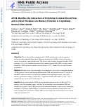 Cover page: APOE modifies the interaction of entorhinal cerebral blood flow and cortical thickness on memory function in cognitively normal older adults