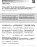 Cover page: Climate Change. A Global Threat to Cardiopulmonary Health