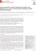 Cover page: Spiromastigoides asexualis: Phylogenetic Analysis and Evaluation as a Cause of False-Positive Blastomyces DNA Probe Test Results.