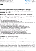 Cover page: Secondary organic aerosol production from local emissions dominates the organic aerosol budget over Seoul, South Korea, during KORUS-AQ