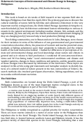 Cover page: Fishermen’s Concepts of Environmental and Climate Change in Batangas, Philippines