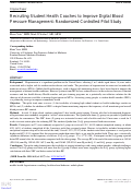 Cover page: Recruiting Student Health Coaches to Improve Digital Blood Pressure Management: Randomized Controlled Pilot Study