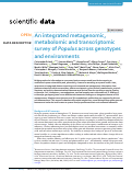 Cover page: An integrated metagenomic, metabolomic and transcriptomic survey of Populus across genotypes and environments