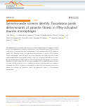 Cover page: Genome-wide screens identify Toxoplasma gondii determinants of parasite fitness in IFNγ-activated murine macrophages