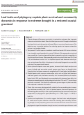 Cover page: Leaf traits and phylogeny explain plant survival and community dynamics in response to extreme drought in a restored coastal grassland