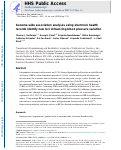 Cover page: Genome-wide association analyses using electronic health records identify new loci influencing blood pressure variation