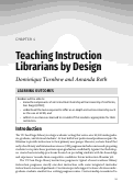 Cover page: Teaching Instruction Librarians by Design