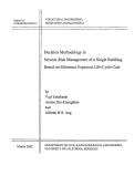 Cover page: Decision methodology in seismic risk management of a single building based on minimum expected life-cycle cost