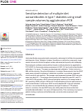 Cover page: Sensitive detection of multiple islet autoantibodies in type 1 diabetes using small sample volumes by agglutination-PCR