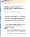 Cover page: Rethinking the Association of High Blood Pressure With Mortality in Elderly Adults: The Impact of Frailty