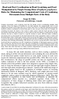 Cover page: Head and Foot Coordination in Head Scratching and Food Manipulation by Purple Swamp Hens ( Porphyrio porphyrio): Rules for Minimizing the Computational Costs of Combining Movements from Multiple Parts of the Body