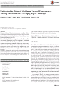 Cover page: Understanding Rates of Marijuana Use and Consequences Among Adolescents in a Changing Legal Landscape