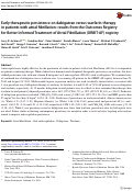 Cover page: Early therapeutic persistence on dabigatran versus warfarin therapy in patients with atrial fibrillation: results from the Outcomes Registry for Better Informed Treatment of Atrial Fibrillation (ORBIT-AF) registry