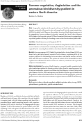 Cover page: Summer vegetation, deglaciation and the anomalous bird diversity gradient in eastern North America