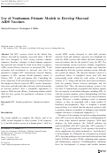 Cover page: Use of Nonhuman Primate Models to Develop Mucosal AIDS Vaccines