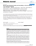 Cover page: Monitoring antimalarial safety and tolerability in clinical trials: A case study from Uganda