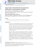 Cover page: Oxygen Targets in Neonatal Pulmonary Hypertension: Individualized, Precision-Medicine Approach.