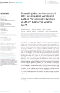 Cover page: Evaluating the performance of WRF in simulating winds and surface meteorology during a Southern California wildfire event