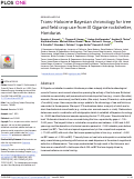 Cover page: Trans-Holocene Bayesian chronology for tree and field crop use from El Gigante rockshelter, Honduras.