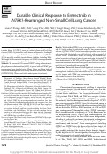 Cover page: Durable Clinical Response to Entrectinib in NTRK1-Rearranged Non-Small Cell Lung Cancer