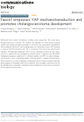 Cover page: Fascin1 empowers YAP mechanotransduction and promotes cholangiocarcinoma development