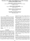 Cover page: Measuring Creative Ability in Spoken Bilingual Text: The Role of LanguageProficiency and Linguistic Features