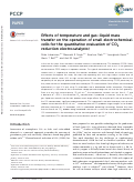 Cover page: Effects of temperature and gas–liquid mass transfer on the operation of small electrochemical cells for the quantitative evaluation of CO 2 reduction electrocatalysts