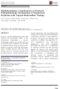 Cover page: Multidisciplinary Consideration of Potential Pathophysiologic Mechanisms of Paradoxical Erythema with Topical Brimonidine Therapy