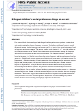 Cover page: Bilingual childrens social preferences hinge on accent.