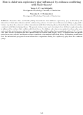 Cover page: How is children’s exploratory play influenced by evidence conflicting with their theory?