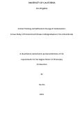 Cover page: Critical Thinking and Selfhood in the Age of Globalization: A Case Study of Transnational Chinese Undergraduates in the United States