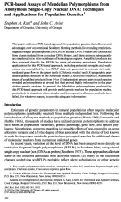 Cover page: PCR-based assays of mendelian polymorphisms from anonymous single-copy nuclear DNA: techniques and applications for population genetics.