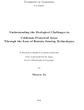 Cover page: Understanding the Ecological Challenges in California Protected Areas: Through the Lens of Remote Sensing Technologies