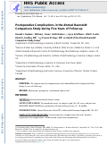 Cover page: Postoperative Complications in the Ahmed Baerveldt Comparison Study During Five Years of Follow-up